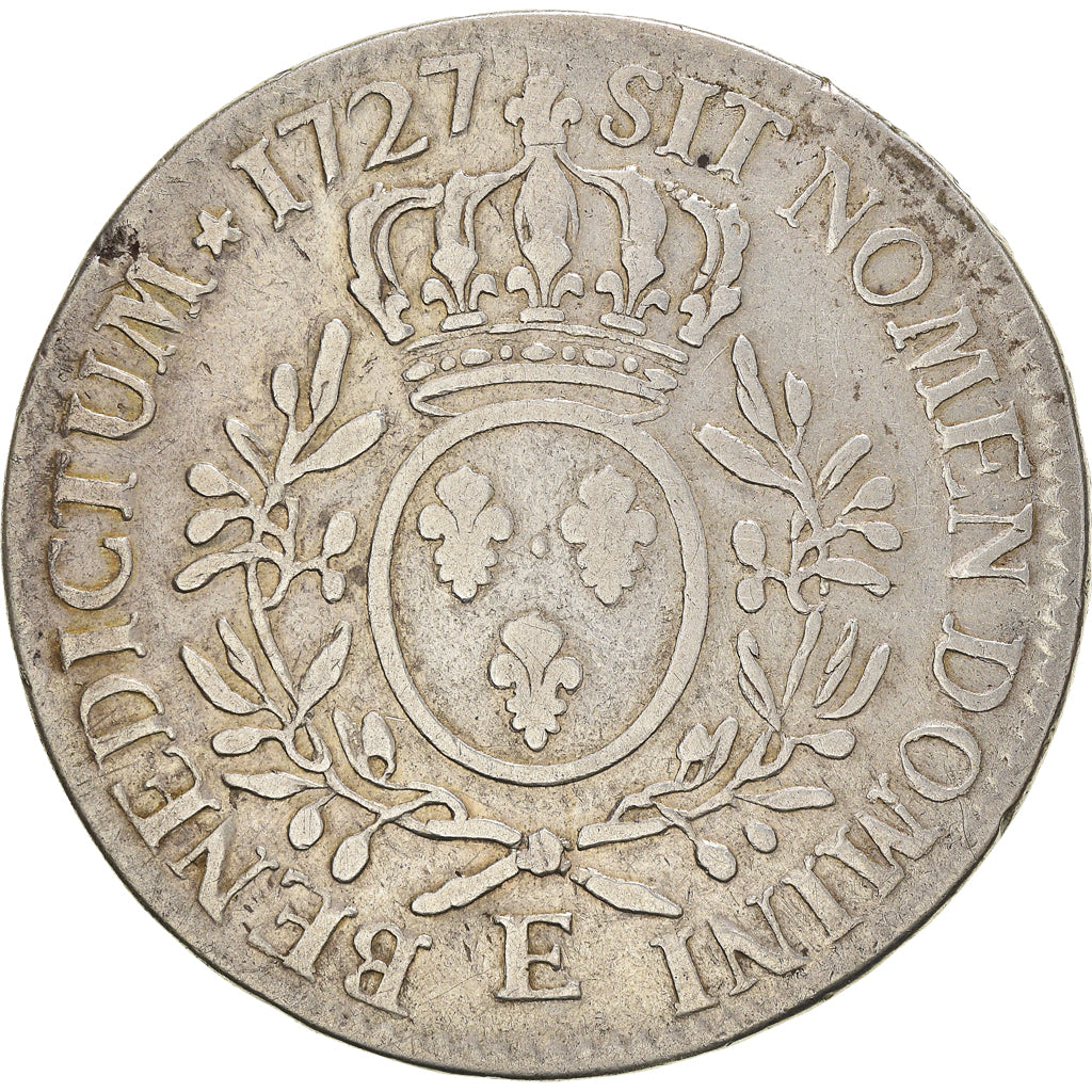 Moeda, França, Louis XV, Écu aux branches d'olivier, Ecu, 1727, Tours