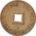 FRENCH INDO-CHINA, 2 Sapeque, 1894, Paris, KM #6, AU(50-53), Bronze, Lecompte...