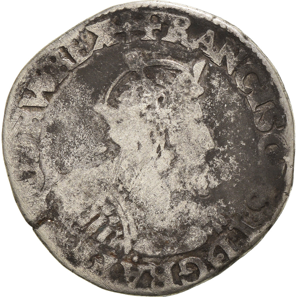 Munten, Frankrijk, François Ier, Teston, Rouen, Very rare, ZG+, Zilver