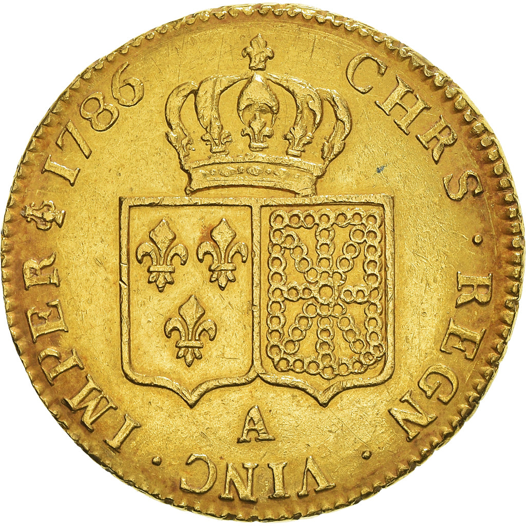 Coin, France, Louis XVI, 2 Louis D'or, 1786, Paris, EF(40-45), Gold, KM:592.1
