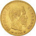 Moneta, Francia, Napoleon III, 10 Francs, 1856, Paris, MB+, Oro, KM:784.3