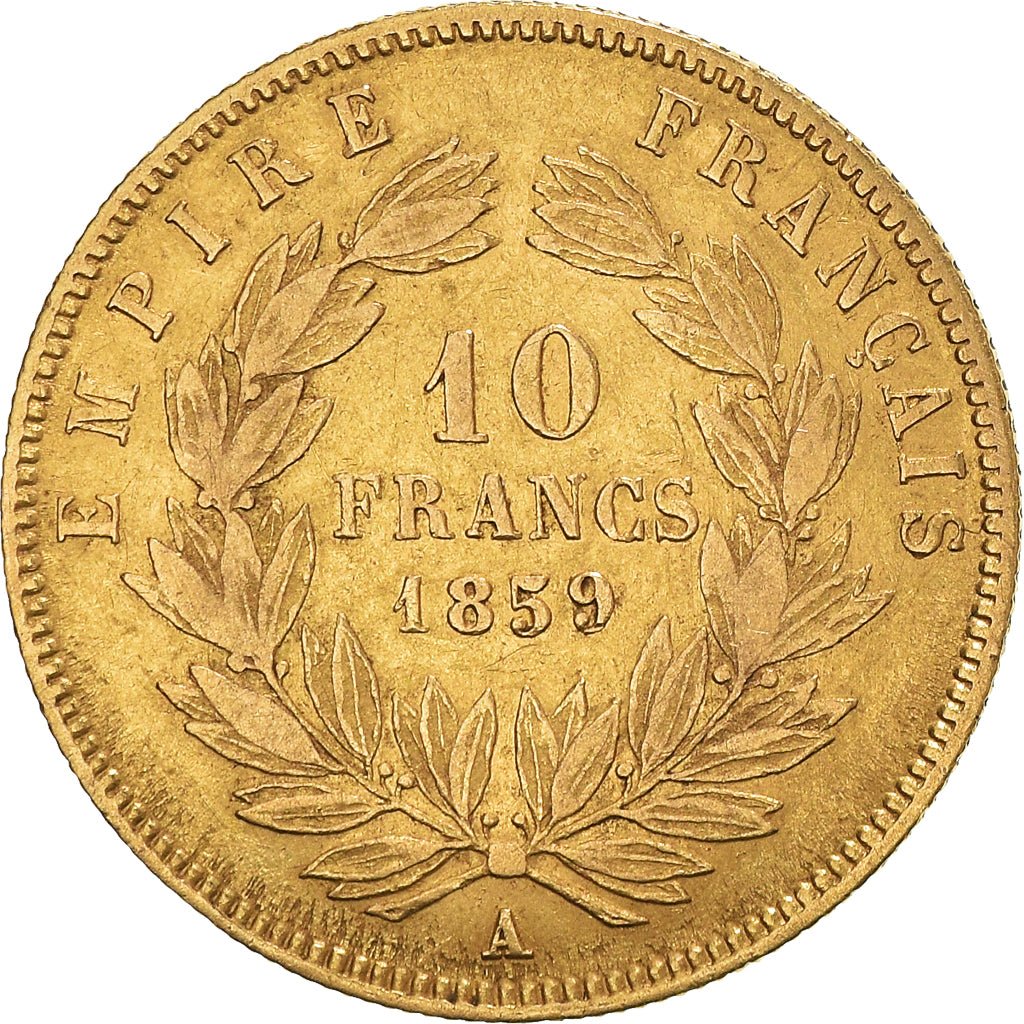 Monnaie, France, Napoleon III, 10 Francs, 1859, Paris, TB+, Or, Gadoury:1014