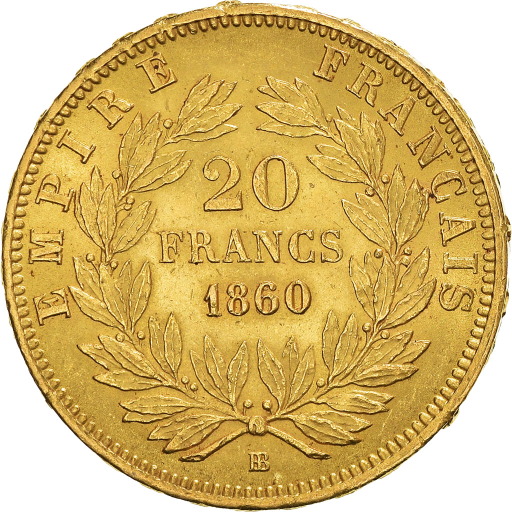 Monnaie, France, Napoleon III, 20 Francs, 1860, Strasbourg, TTB+, Or