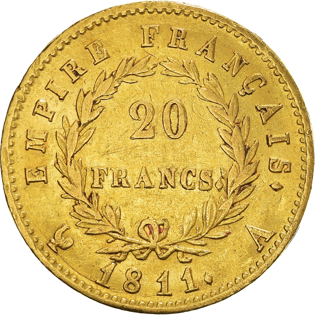 Moneta, Francja, Napoléon I, 20 Francs, 1811, Paris, EF(40-45), Złoto