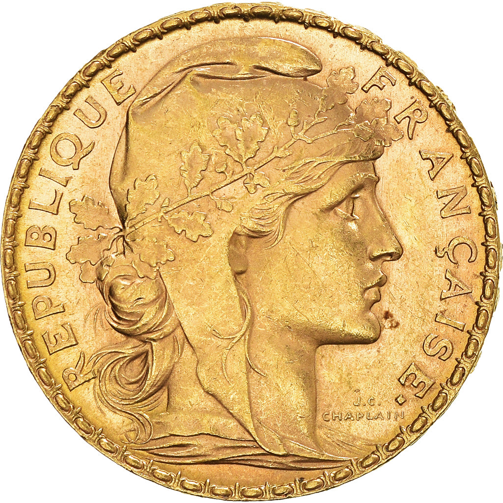 Moneta, Francia, Marianne, 20 Francs, 1906, Paris, SPL-, Oro, KM:847