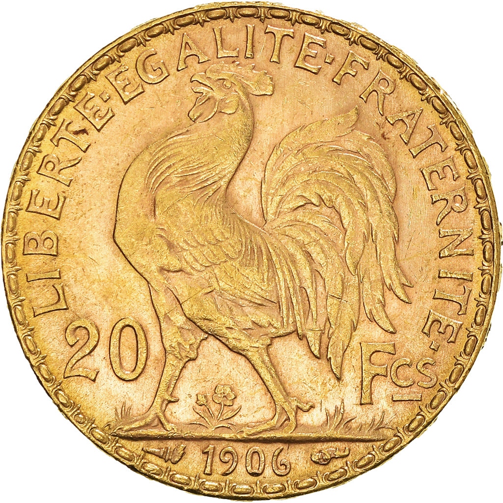 Moneta, Francia, Marianne, 20 Francs, 1906, Paris, SPL-, Oro, KM:847