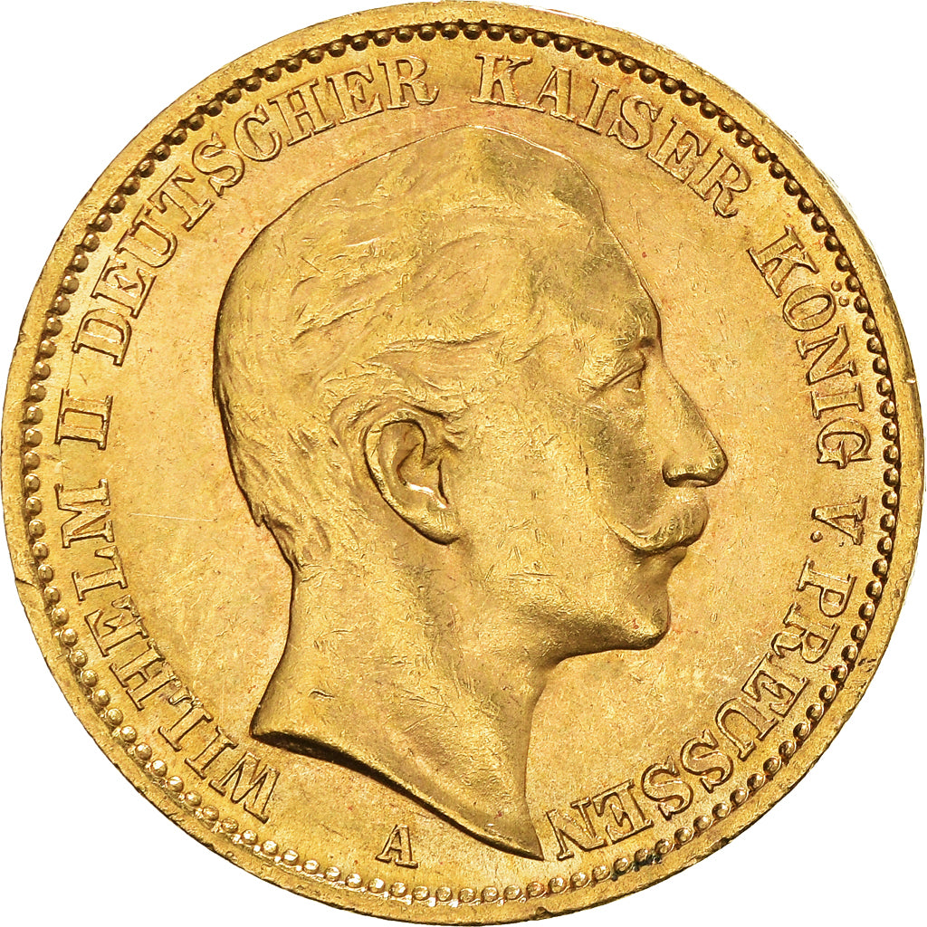Coin, German States, PRUSSIA, Wilhelm II, 20 Mark, 1911, Berlin, MS(60-62)
