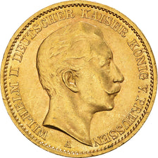 Coin, German States, PRUSSIA, Wilhelm II, 20 Mark, 1911, Berlin, MS(60-62)