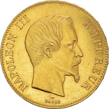 Moneta, Francia, Napoleon III, 100 Francs, 1857, Paris, BB+, Oro, KM:786.1