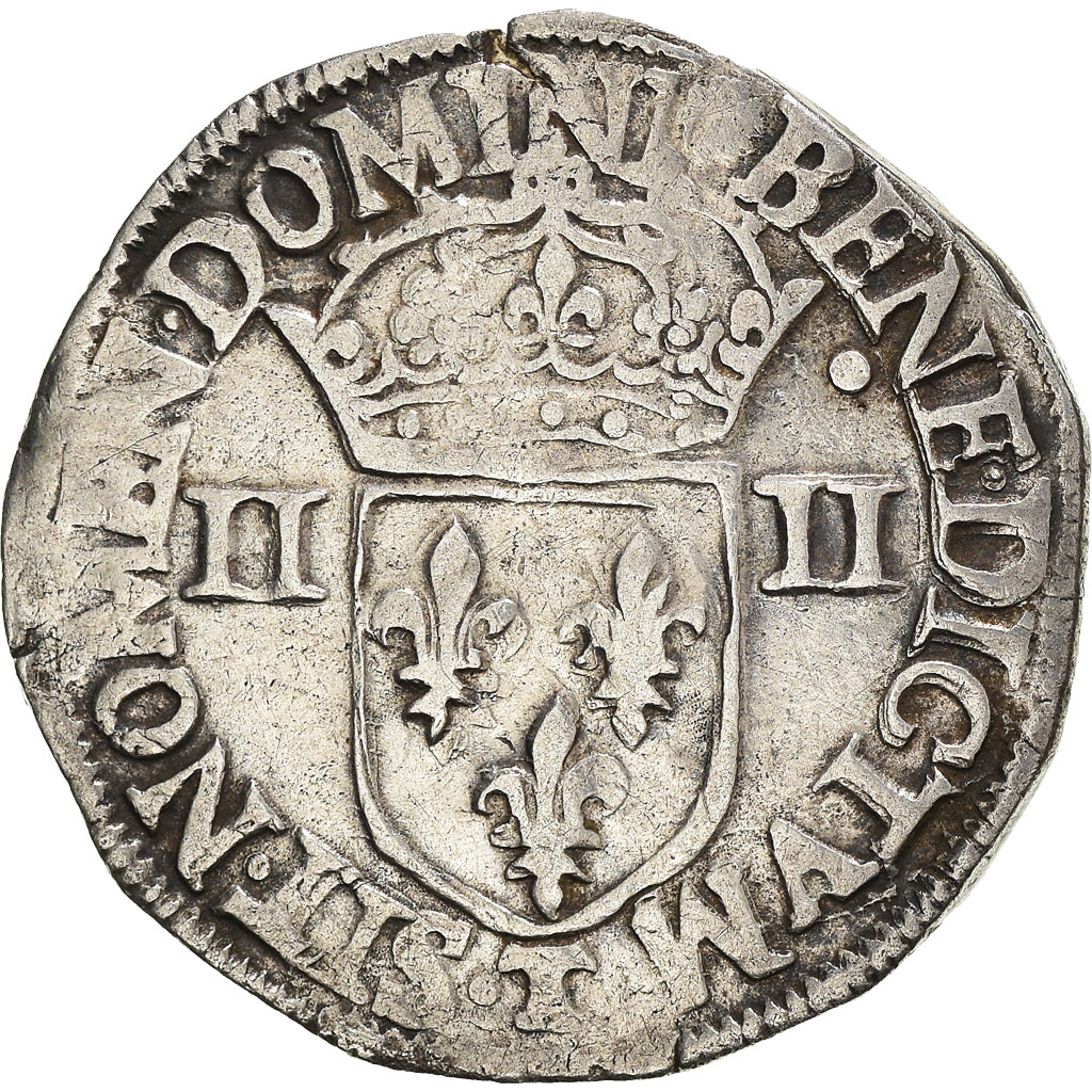 Coin, France, 1/4 Ecu, 1582, Nantes, VF(30-35), Silver, Sombart:4662