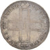 Moeda, Rússia, Paul I, Rouble, 1799, Saint-Petersburg, VF(30-35), Prata