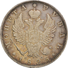Munten, Rusland, Alexander I, Rouble, 1825, St. Petersburg, ZF+, Zilver, KM:130