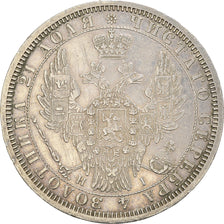 Monnaie, Russie, Rouble, 1855, St. Petersburg, TTB, Argent, KM:168.1
