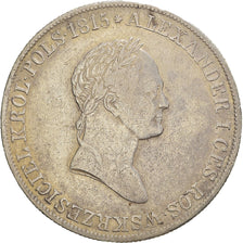 Moneta, Polonia, Nicholas I, 5 Zlotych, 1829, BB, Argento, KM:116