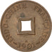 FRENCH INDO-CHINA, 2 Sapeque, 1901, Paris, KM #6, EF(40-45), Bronze, Lecompte...