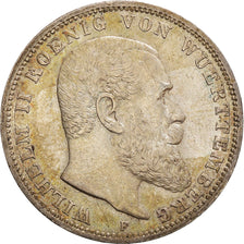 Moneta, Stati tedeschi, WURTTEMBERG, Wilhelm II, 3 Mark, 1912, Freudenstadt