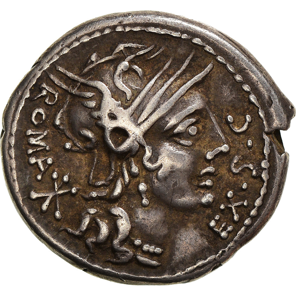 Coin, Sergia, Denarius, 109-108 BC, Rome, EF(40-45), Silver, Crawford:286/1