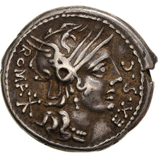Coin, Sergia, Denarius, 109-108 BC, Rome, EF(40-45), Silver, Crawford:286/1