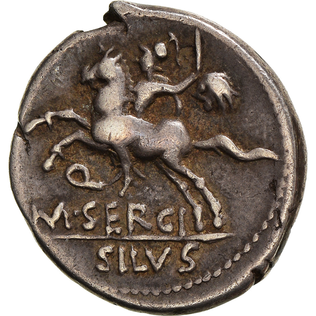 Coin, Sergia, Denarius, 109-108 BC, Rome, EF(40-45), Silver, Crawford:286/1