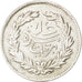 TUNISIA, 2 Piastres, 1891, KM #210, EF(40-45), Silver, Lecompte #42, 5.98