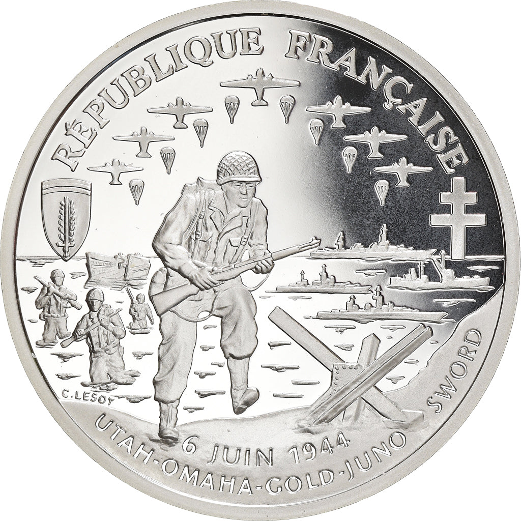 Moneta, Francia, Normandy Invasion, Franc, 1993, Proof, FDC, Argento, KM:1014