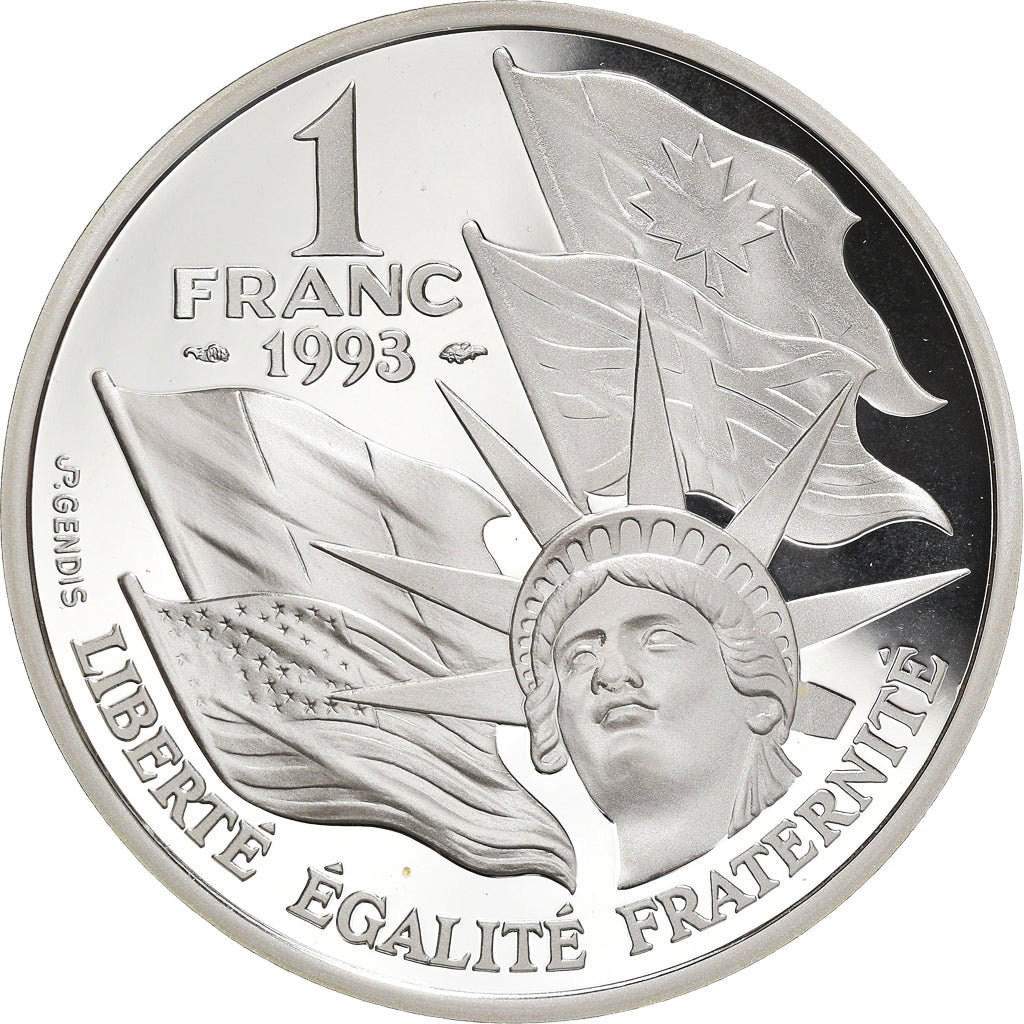Moneta, Francia, Normandy Invasion, Franc, 1993, Proof, FDC, Argento, KM:1014