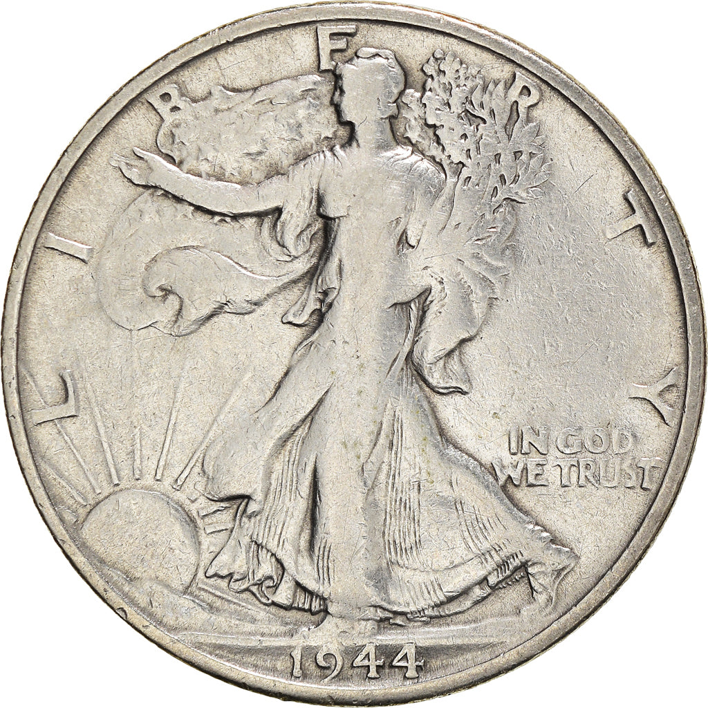 Coin, United States, Walking Liberty Half Dollar, 1944, U.S. Mint, San