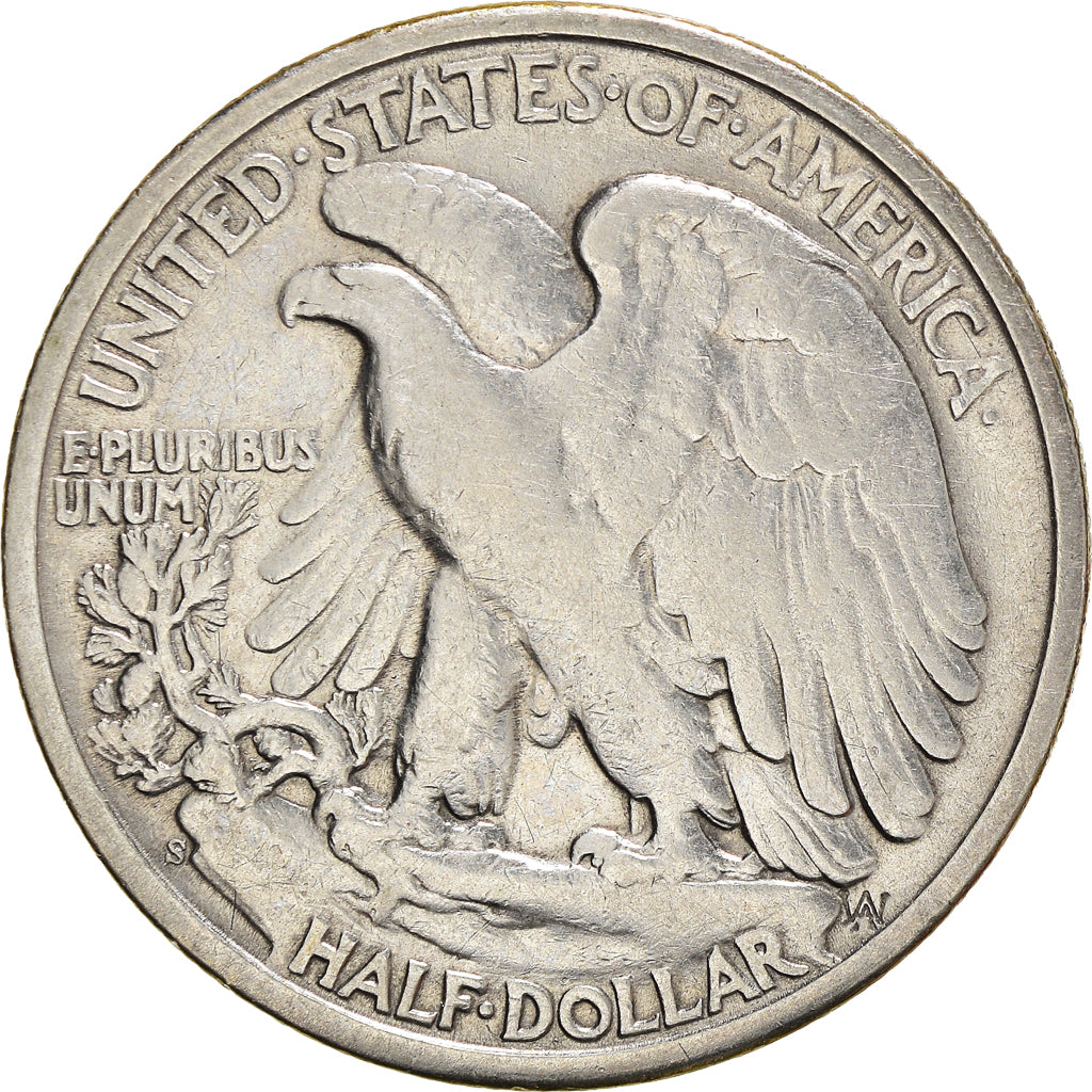Coin, United States, Walking Liberty Half Dollar, 1944, U.S. Mint, San