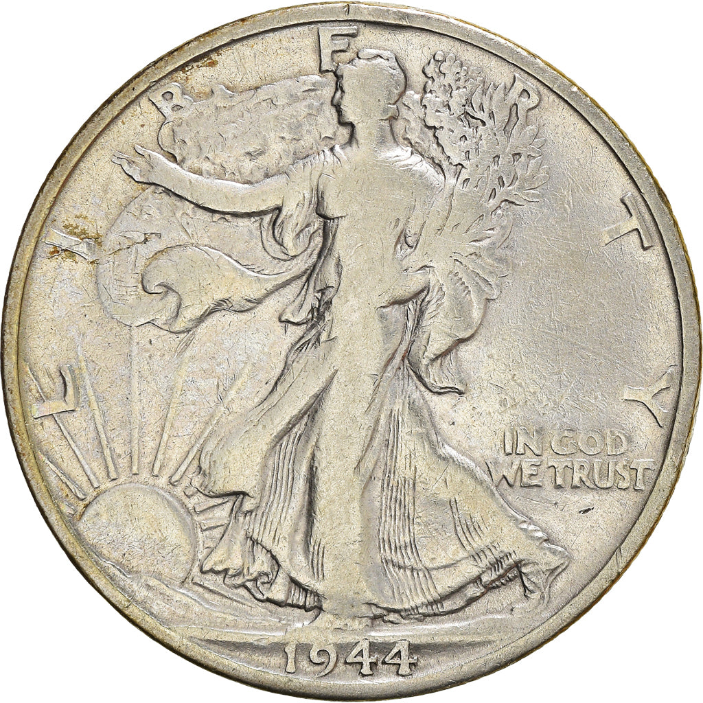 Coin, United States, Walking Liberty Half Dollar, 1944, U.S. Mint, San
