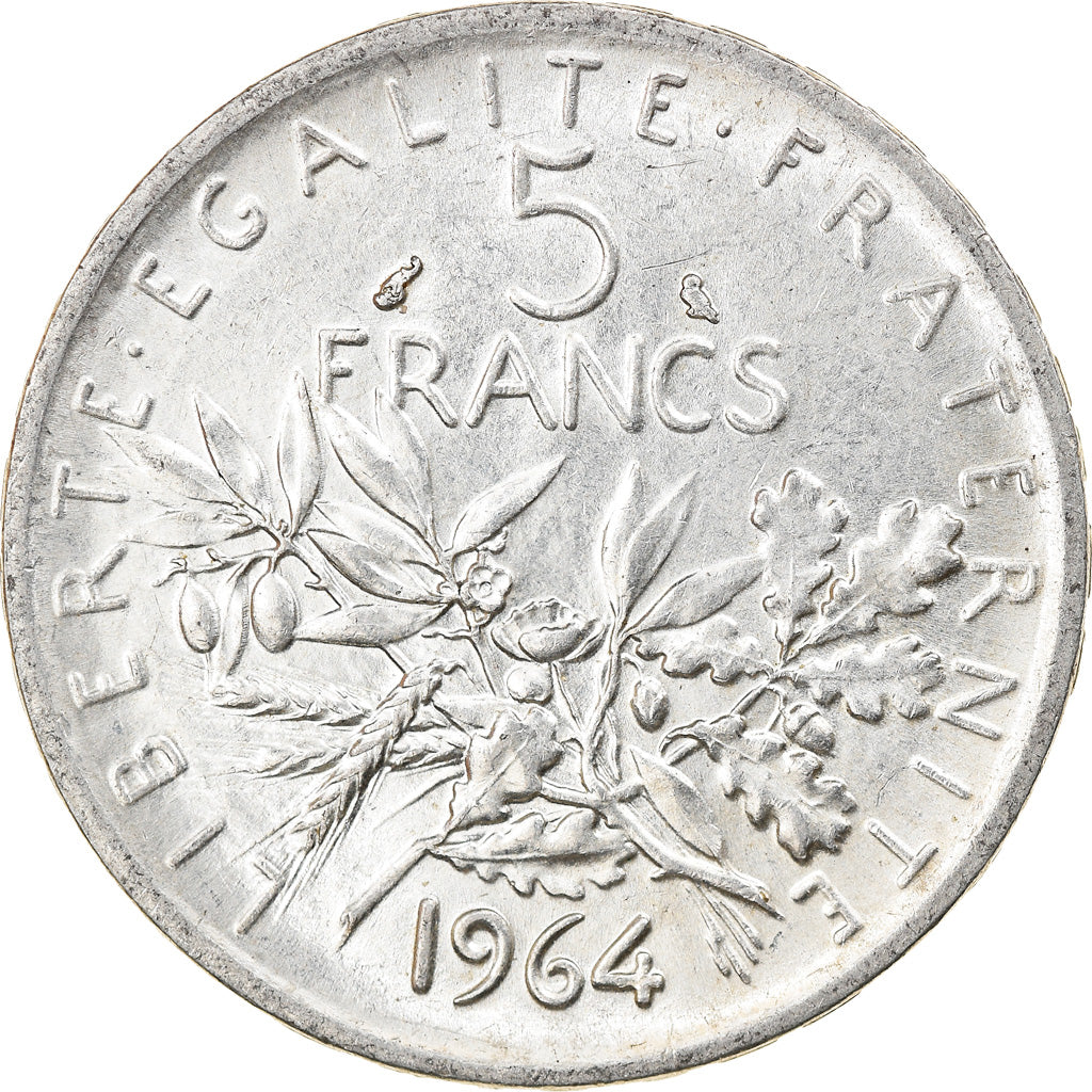 Coin, France, Semeuse, 5 Francs, 1964, Paris, AU(55-58), Silver, KM:926