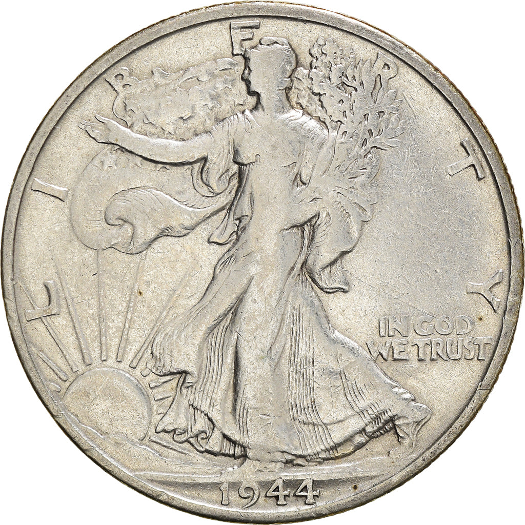 Coin, United States, Walking Liberty Half Dollar, 1944, U.S. Mint, San
