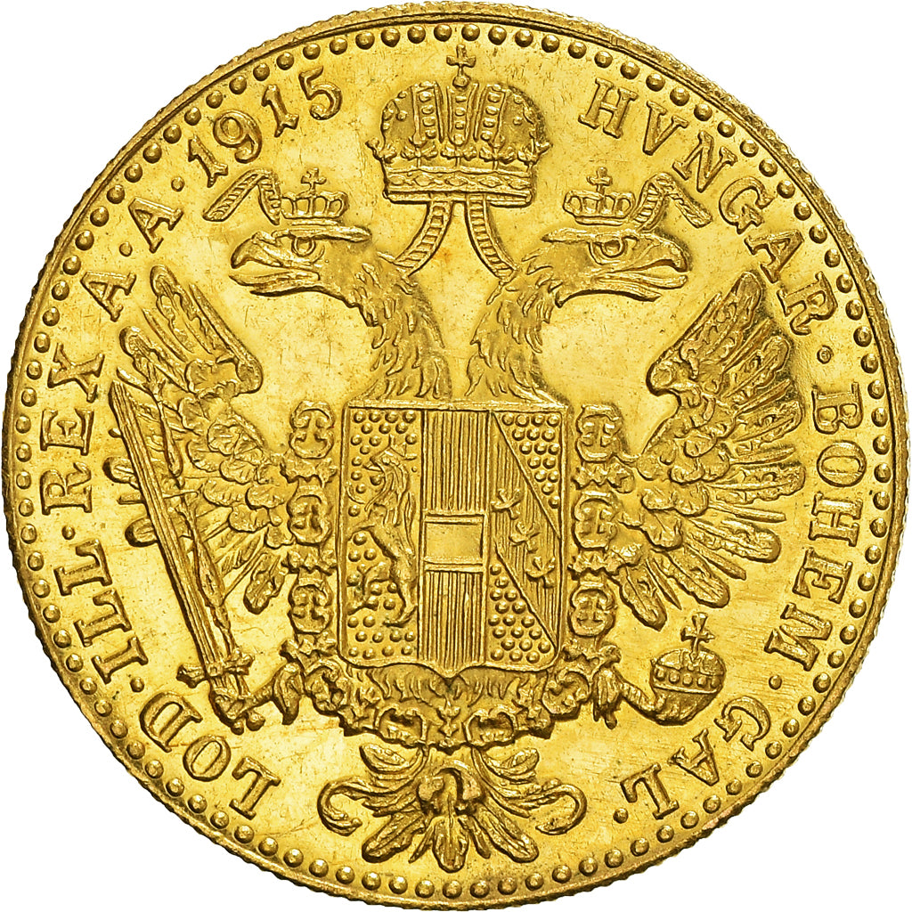 Coin, Austria, Franz Joseph I, Ducat, 1915, Restrike, MS(63), Gold, KM:2267