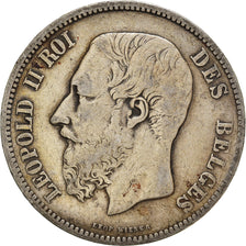 Coin, Belgium, Leopold II, 5 Francs, 5 Frank, 1867, VF(30-35), Silver, KM:24