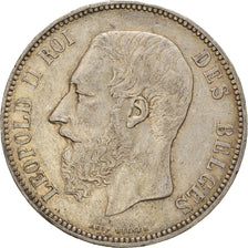 Coin, Belgium, Leopold II, 5 Francs, 5 Frank, 1867, EF(40-45), Silver, KM:24