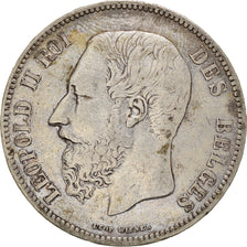 Coin, Belgium, Leopold II, 5 Francs, 5 Frank, 1867, EF(40-45), Silver, KM:24