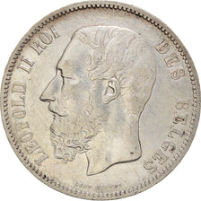 Coin, Belgium, Leopold II, 5 Francs, 5 Frank, 1870, Brussels, VF(30-35), Silver