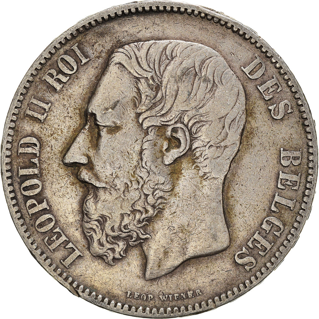 Coin, Belgium, Leopold II, 5 Francs, 5 Frank, 1873, VF(30-35), Silver, KM:24