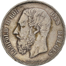 Coin, Belgium, Leopold II, 5 Francs, 5 Frank, 1873, VF(30-35), Silver, KM:24