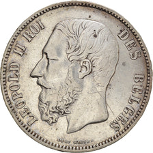 Coin, Belgium, Leopold II, 5 Francs, 5 Frank, 1875, VF(30-35), Silver, KM:24