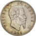 Moneta, Italia, Vittorio Emanuele II, 5 Lire, 1869, Milan, MB+, Argento, KM:8.3
