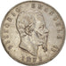 Coin, Italy, Vittorio Emanuele II, 5 Lire, 1871, Milan, VF(30-35), Silver