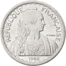FRENCH INDO-CHINA, 10 Cents, 1945, Paris, KM #28.1, MS(60-62), Aluminum, 23,...