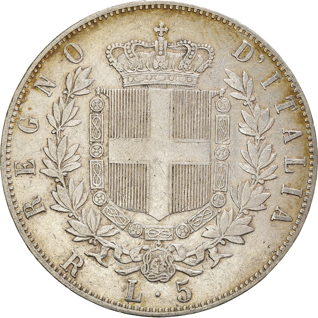 Monnaie, Italie, Vittorio Emanuele II, 5 Lire, 1875, Rome, TB+, Argent, KM:8.4