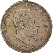 Monnaie, Italie, Vittorio Emanuele II, 5 Lire, 1876, Rome, TB, Argent, KM:8.4