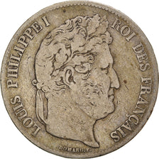 Coin, France, Louis-Philippe, 5 Francs, 1838, Strasbourg, VF(20-25), Silver