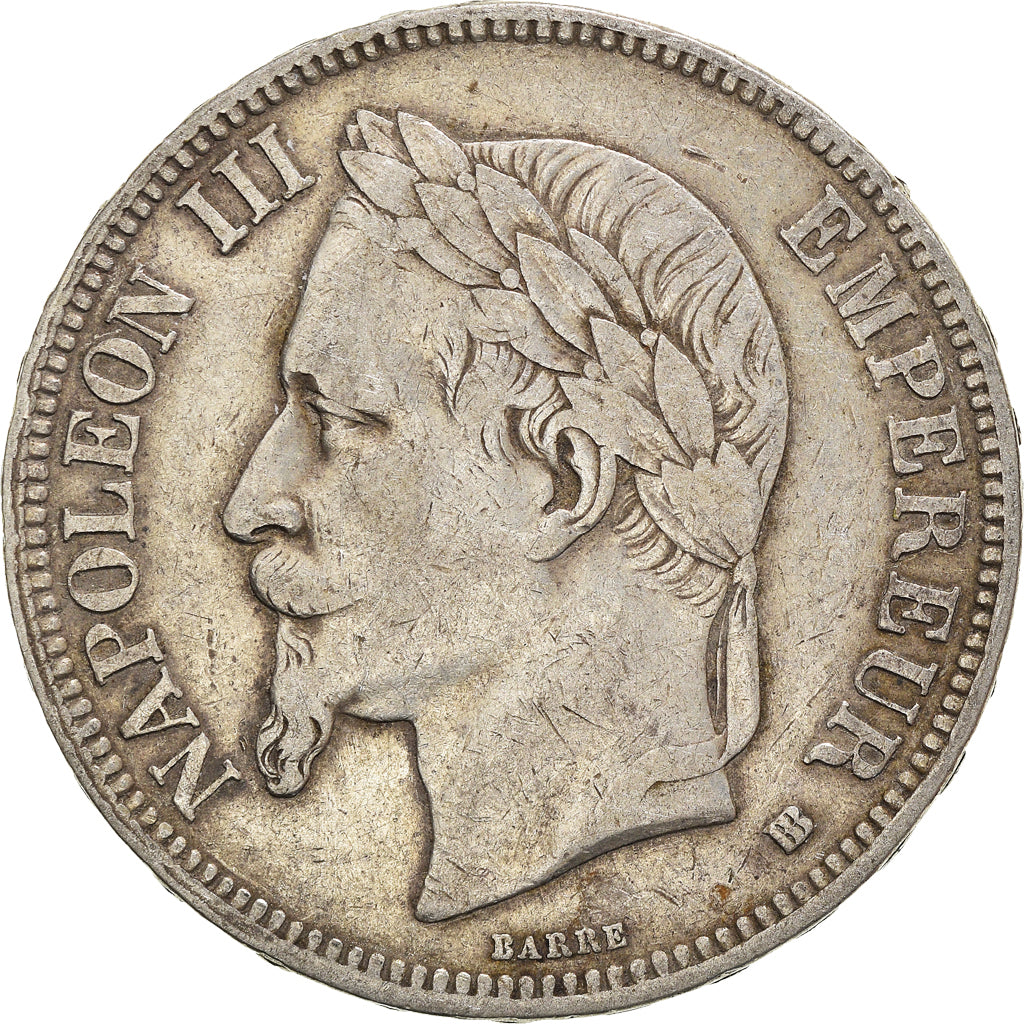 Coin, France, Napoléon III, 5 Francs, 1867, Strasbourg, VF(20-25), Silver