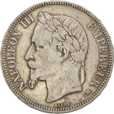 Coin, France, Napoléon III, 5 Francs, 1867, Strasbourg, VF(20-25), Silver