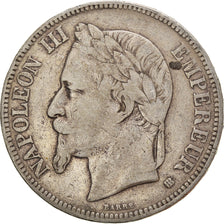 Münze, Frankreich, Napoleon III, 5 Francs, 1868, Strasbourg, S, Silber