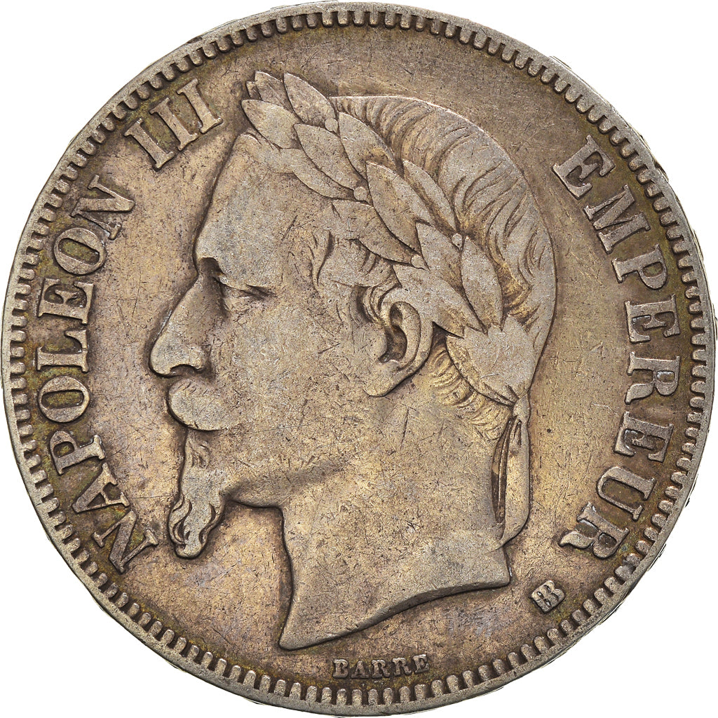 Coin, France, Napoleon III, 5 Francs, 1868, Strasbourg, VF(20-25), Silver