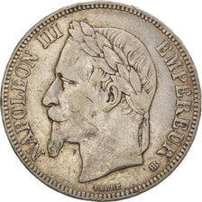 Coin, France, Napoleon III, 5 Francs, 1868, Strasbourg, VF(30-35), Silver